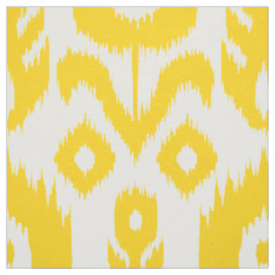 Yellow Ikat Pattern Stof
