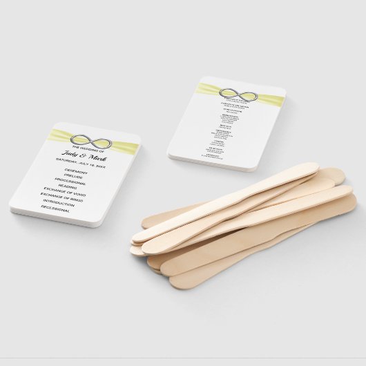 Yellow Infinity bruiloft programma fans Handwaaier (Niet-gemonteerd)