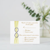 Yellow Infinity Wedding Response Kaart (Staand voorkant)