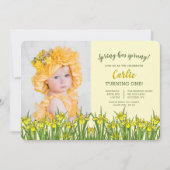 Yellow Iris Photo Invitation Anniversaire (Devant)
