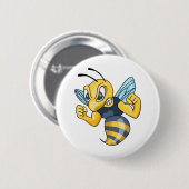YELLOW JACKET HORNET RONDE BUTTON 5,7 CM (Voorkant /achterkant)