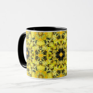 Yellow Kaleido Floral Mok