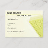 Yellow Keyboard Information Technology Visitekaartje (Voorkant)