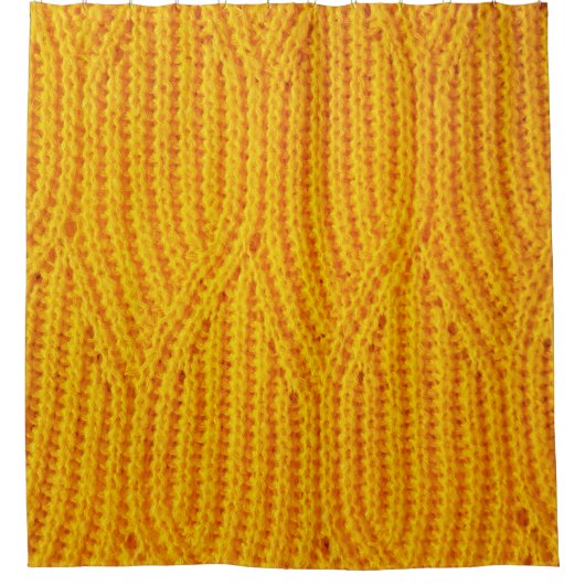 Yellow knitted surface textile material background douchegordijn (Voorkant)