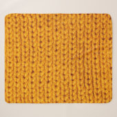 Yellow knitted wool texture background pattern wit sherpa deken (Voorkant (horizontaal))