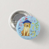 Yellow Lab Afstuderen Ronde Button 3,2 Cm (Voorkant /achterkant)