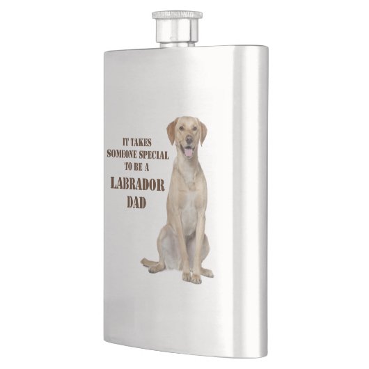 Yellow Lab Dad Flask Flacon (Links)