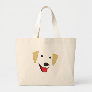 Yellow Lab Face Grote Tote Bag