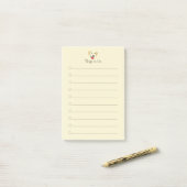 Yellow Lab Face Post-it® Notes (Op bureau)