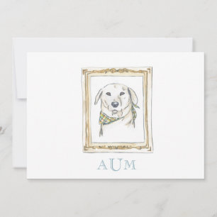 Yellow Lab Faire-part stationnaire