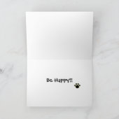 Yellow Lab Friendly Cartoon Labrador Kaart (Binnen)