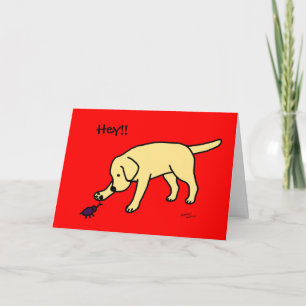 Yellow Lab Friendly Cartoon Labrador Kaart