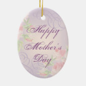 Yellow Lab Heart Maman Ornement céramique (Dos)