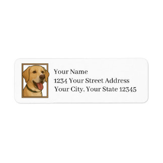 Yellow Lab Hound Return Address Labels