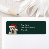 Yellow Lab kerst Etiket (Insitu)