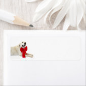 Yellow Lab kerst Etiket (Insitu)
