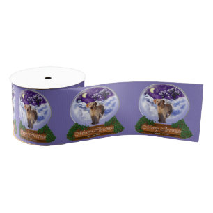 Yellow Lab kerst Grosgrain Lint