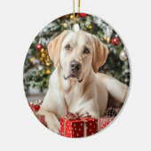 Yellow Lab kerst Keramisch Ornament (Links)