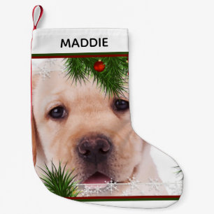 Yellow Lab Kerstmis - Cute Dog Puppy Labrador Kleine Kerstsok