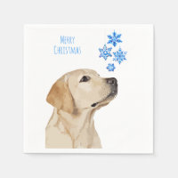 Yellow Lab kerstsnowflakes Cute Dog Labrador