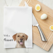 Yellow Lab mam Kitchen Towel Theedoek (Quarter Fold)