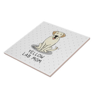 Yellow Lab mam Labrador Retriever mam Cute Dog mam Tegeltje