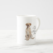 Yellow Lab Maman Bone China Mug (Devant droit)