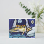 Yellow Lab naptime Briefkaart (Staand voorkant)