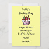 Yellow Lab Puppy Verjaardag Uitnodigingen (Achterkant)