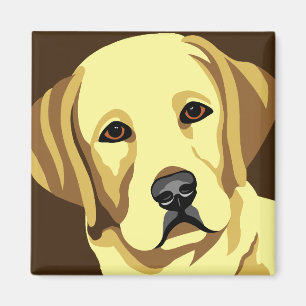 Yellow Lab Retriever Magnets Magneet