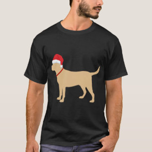 Yellow Lab Santa Hat Schattigee Labrador Kerst T-shirt
