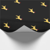 Yellow Lab Santa Wrapping Paper Cadeaupapier (Hoek)