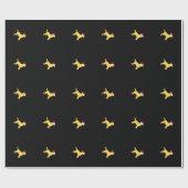 Yellow Lab Santa Wrapping Paper Cadeaupapier (Vlak)