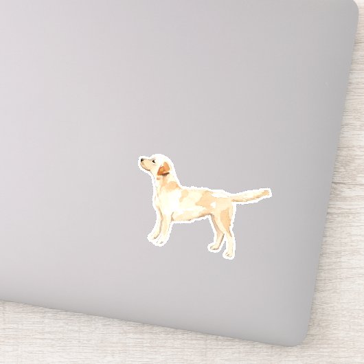 Yellow Lab Silhouette Sticker (Detail)