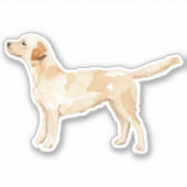 Yellow Lab Silhouette Sticker (Voorkant)