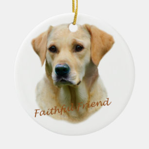 Yellow Lab tithful Friend Ornament