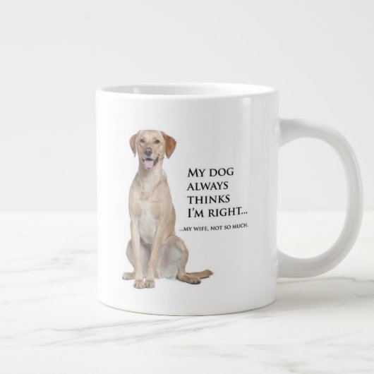 Yellow Lab v. Vrouw Jumbo Mok (Rechts)