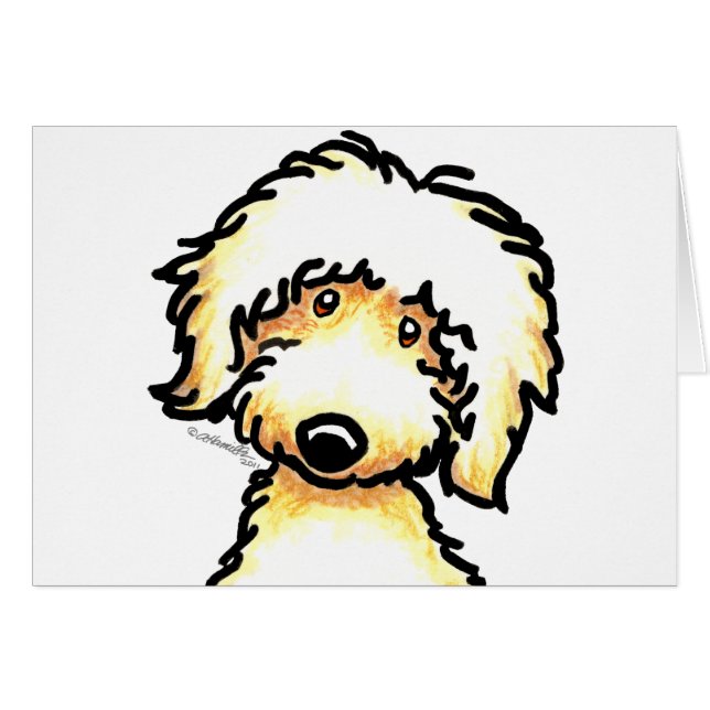 Yellow Labradoodle Art (Voorkant Horizontaal)