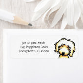 Yellow Labradoodle Art Etiket (Insitu)