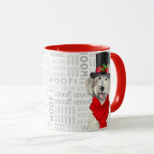 Yellow Labradoodle Hondenliefhebber kerstfeestdag Mok (Voorkant rechts)