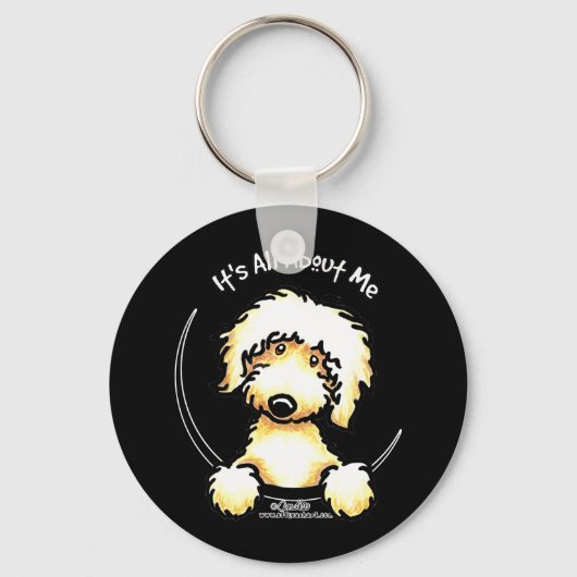Yellow Labradoodle IAAM Sleutelhanger (Voorkant)