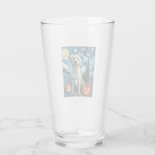 Yellow Labrador (1) Glas (Achterkant)