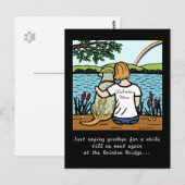 Yellow Labrador Angel en mam Briefkaart (Voorkant / Achterkant)