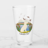 Yellow Labrador Bird Dog Sunset Glas (Voorkant)