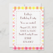 Yellow Labrador Birthday Invite (venster) Kaart (Achterkant)