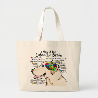 Yellow Labrador Brain Atlas Grote Tote Bag