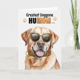 Yellow Labrador Dog Greatest HuMOM Moederdag Feestdagen Kaart