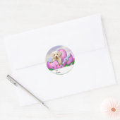 Yellow Labrador Easter Surprise Ronde Sticker (Envelop)