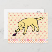 Yellow Labrador Friendly Briefkaart (Voorkant / Achterkant)
