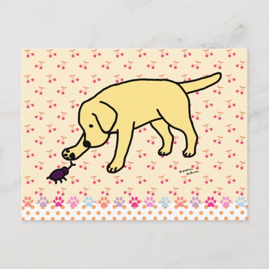 Yellow Labrador Friendly Briefkaart (Voorkant)